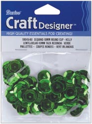 Darice Cup Sequins, 10mm Kelly Green 120/pkg