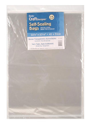 Darice Self Sealing Acid Free Bags - 16.25"x20.25"