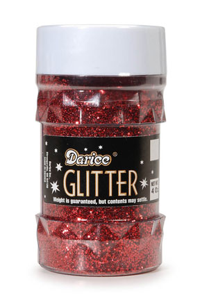 Darice Glitter 4 oz Jar - Red