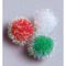 Darice Big Value Iridescent Pom Poms Red White & Green