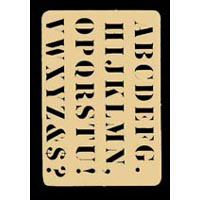 Darice Brass Stencil - Letters - Block