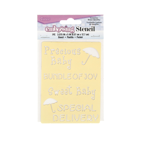 Darice Brass Stencil 3.375" x 5"- Baby