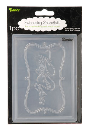 Darice 4.25" X 5.75" Embossing Folder - Thank You