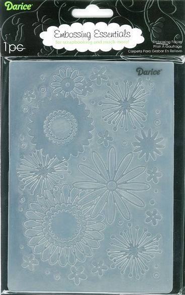 Darice 5" X 7" Embossing Folder - Flower Frenzy Background