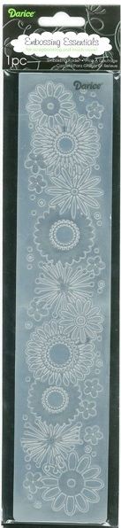 Darice 2.5" X 12" Embossing Folder - Flower Frenzy