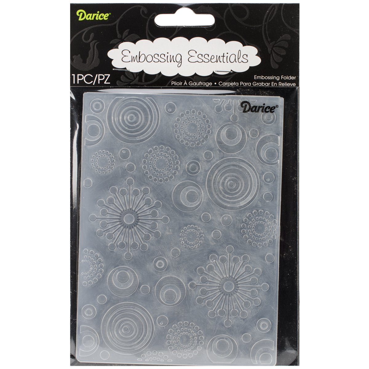 Darice 4.25" X 5.75" Embossing Folder - Retro Circle