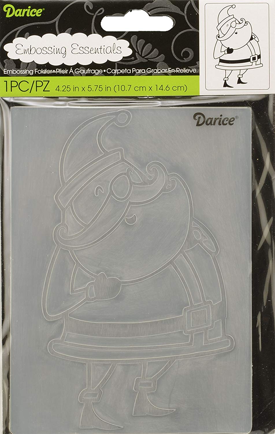 Darice 4.25" X 5.75" Embossing Folder - Santa Clause