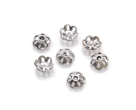 Darice Sterling 6mm Bead Caps 16 pieces