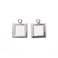 Darice Metal Square Frame Charms - 6 Pk