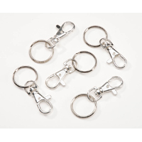 Darice 40 MM Big Clasp, Bright Silver - 5 pc