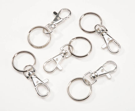 Darice 40 MM Big Clasp, Bright Silver - 5 pc