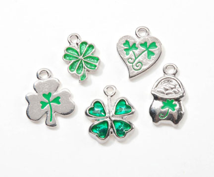 Darice Jewelry Designer Shamrock Charms