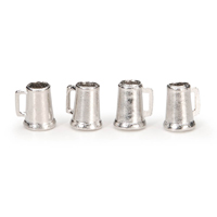 Darice Timeless Minis - Pewter Beer Mugs - 4