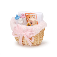 Darice Timeless Minis - Baby Items in Basket