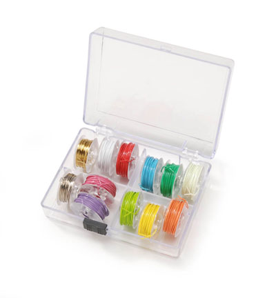 Darice  28 Gauge Enamel Coated Wire in Box - 12 spools Light