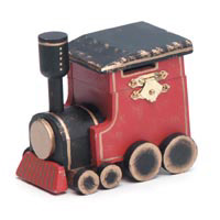 Darice Unfinished Wood Box - Train