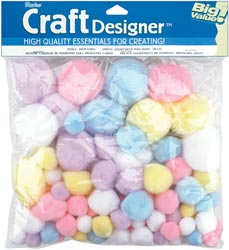 Darice Pom Poms - Big Value Assorted Spring