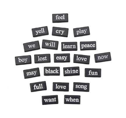 Word Beads Poetry Black