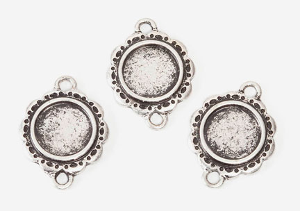 Signed, Sealed, Remembered Frame Charms - Round Silver 21mm