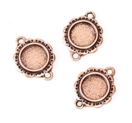 Signed, Sealed, Remembered Frame Charms - Round Copper 21mm