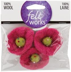 Dimensions Feltworks Wool Trumpet Flowers