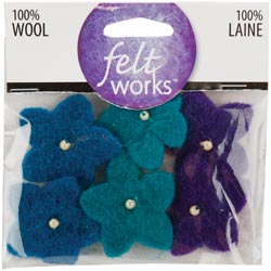 Dimensions Feltworks Wool Bellflowers with Pearls