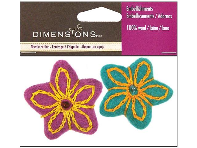 Dimensions Feltworks Wool Stars Embroidered