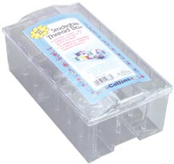 Dritz Clear Plastic Thread Box 19 Peg