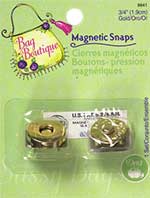 Dritz Bag Boutique Hardware Magnetic Snaps 3/4" Gold