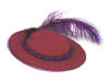 Dritz St. Jane Pincushion Hat Red Flat Brim 5.5".