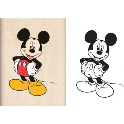 EK Success Wooden Rubber Stamp - Mickey