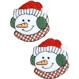 Expo Iron On Applique Snowman Head 2pc