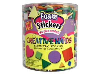 Fibre-Craft Foam Shapes Stickers Bucket 6 oz Geometric