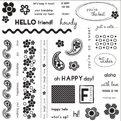 Fiskars Clear Stamps - 8" x 8" Just Between Friends