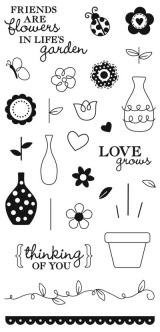 Fiskars Clear Stamps - 4x8 - Friendship Garden