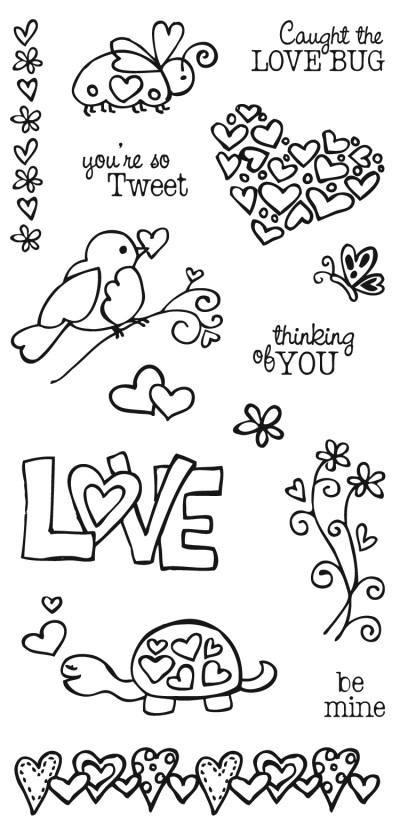 Fiskars Clear Stamps - 4x8 - Love Bug