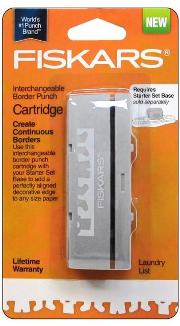 Fiskars Punch Border Interchangeable Border - Laundry List