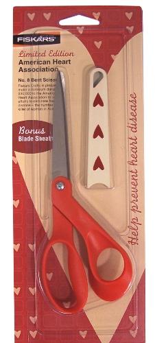 Fiskars Limited Edition Healthy Heart Bent Scissors 8"