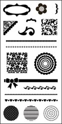 Fiskars Simple Stick Cling Rubber Stamps 4"X8" Sheet - Shapes N' Such