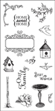 Fiskars Simple Stick Cling Rubber Stamps 4"X8" Sheet - Home Sweet Home