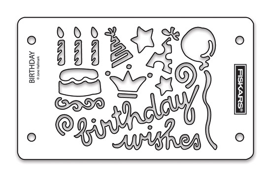 Fiskars Mini ShapeBoss Stencil Set Birthday Wishes