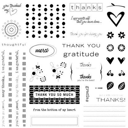 Fiskars Clear Stamps - 8" x 8"- Thank You