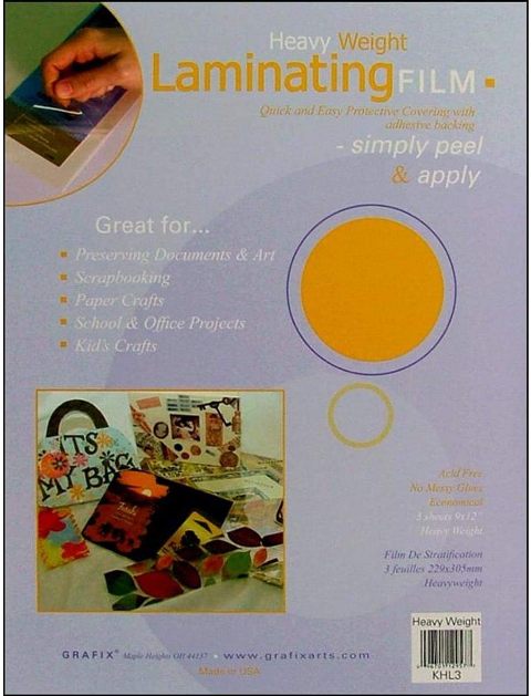 Grafix Heavy Weight Laminating Film - 3 Sheets