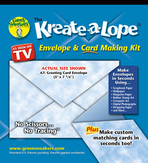 Green Sneakers Kreate-a-Lope A7 Envelope