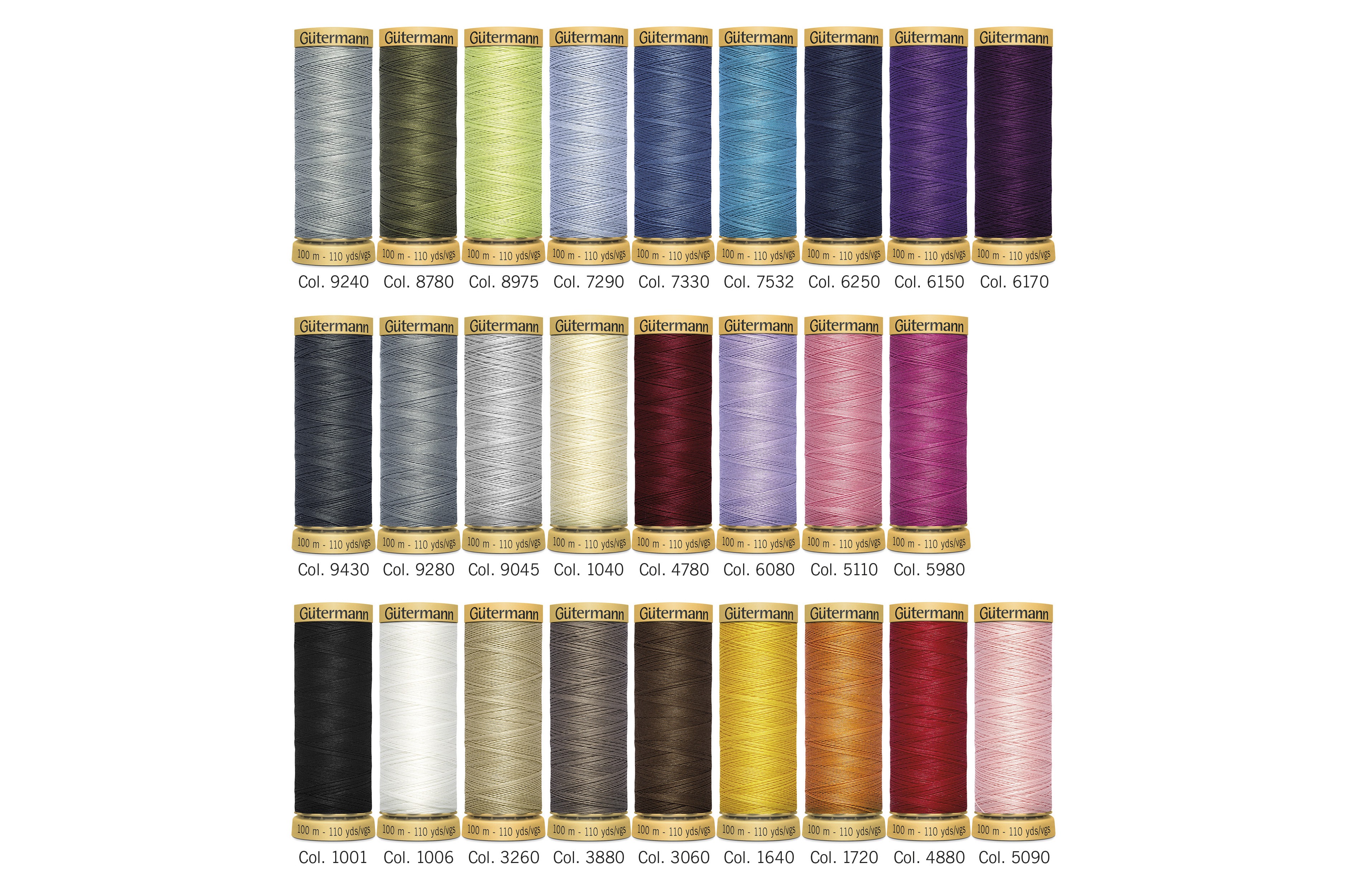 Gutermann 26 Spool Thread Box 26 Colors Cotton