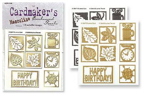 HOTP Cardmaker's Embossed Focals Masculine Metallic