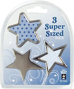 HOTP Super Size Brads - Silver Star