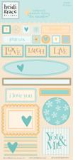 Heidi Grace Designs - Embossed Shapes Cardstock Stickers - Meadow