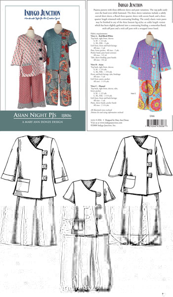 Indygo Junction Pattern - Asian Night PJs