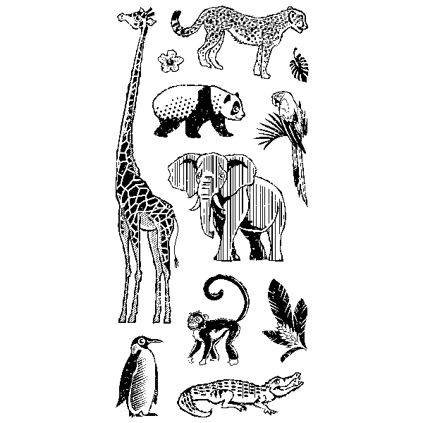 Inkadinkado Cling Stamp Set - Trip to the Zoo